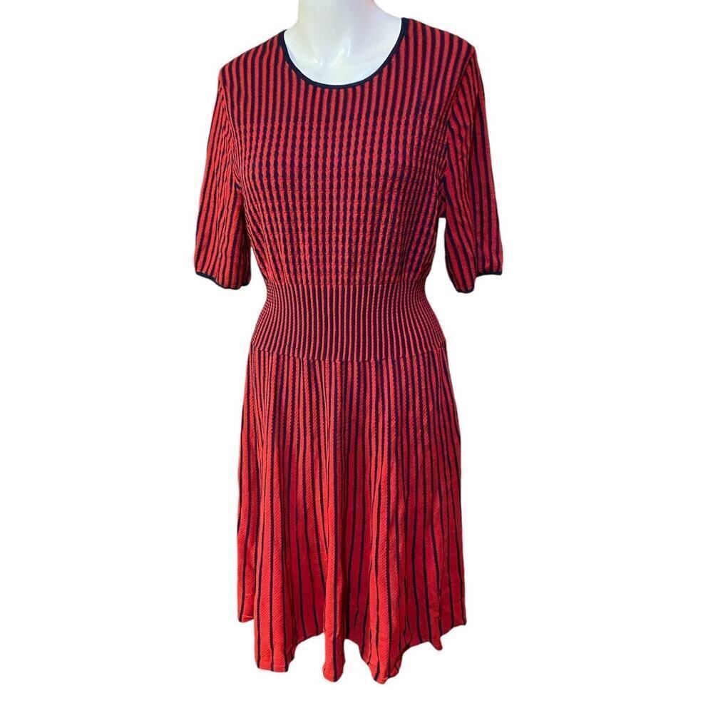 Banana Republic Striped Fit & Flare Dress Size L